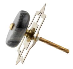 Grey Stone Flat Dresser Knob