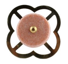 Light Pink Stone Flat Dresser Knob