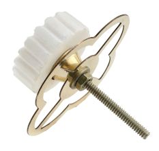 Round White Stone Floral Pattern Cabinet Knobs