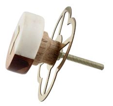 Stone And Wooden Flat Cabinet Knobs