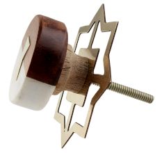 Stone And Wooden Flat Cabinet Knobs