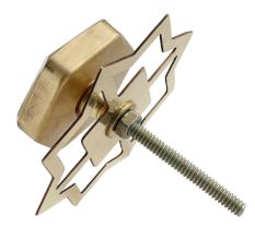 White Hexagon Stone Cabinet Brass Knobs