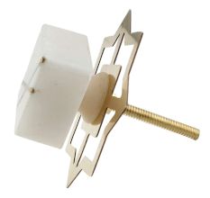 White Square Stone Gold Cross Dresser Knob