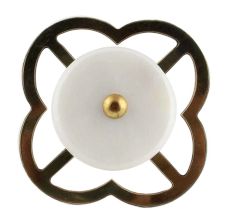 White Stone Flat Drawer Knob Online