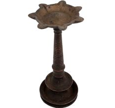 Brass Oil lamp Round Base with Stand Diwali Decoration