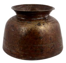 Rare Large Bottomed Brass Pot Indian Dinnerware