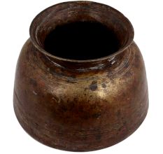 Rare Large Bottomed Brass Pot Indian Dinnerware