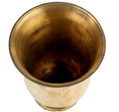 Brass cup Flower Vase On A Circular Base