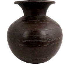 Brass Water Pot Engraved Horizontal Lines