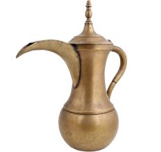 Brass Coffee Pot Pitcher With Spout And Finial