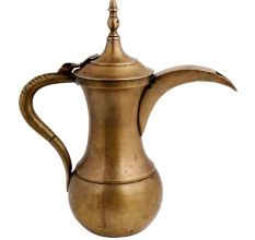 Brass Coffee Pot Pitcher With Spout And Finial