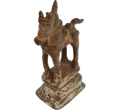 Old Used Standing Horse statue On A  Raised Platform