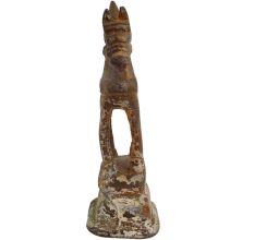 Old Used Standing Horse statue On A  Raised Platform