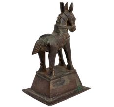 Used Brass Standing Horse Tribal Art Figurine
