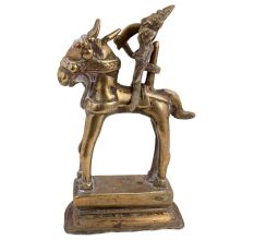 Magnificent Brass Statue Of Indian Warrior God Riding A Horse