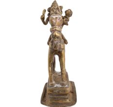 Magnificent Brass Statue Of Indian Warrior God Riding A Horse