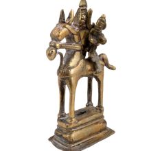 Tribal Brass Indian Warrior god Riding A Horse Statue