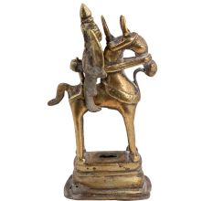 Tribal Brass Indian Warrior god Riding A Horse Statue