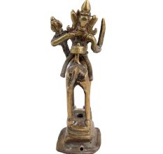 Tribal Brass Indian Warrior god Riding A Horse Statue