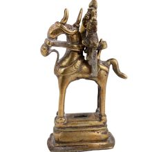 Tribal Brass Indian Warrior god Riding A Horse Statue