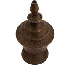 Brass Single Wick Old Oil Lamp Table Display