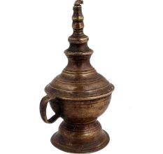 Vintage Brass Household  Single Wick Oil Lamp