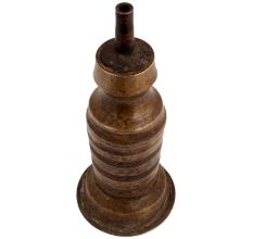 Brass Long Cylindrical With Spiral Design And Single Wick