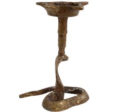 Brass Snake Head Oil Lamp