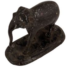 Black Brass Elephant Statue For Garden Decor