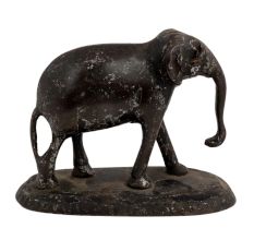 Black Brass Elephant Statue For Garden Decor