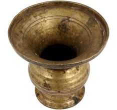 Brass Water Or Flower Pot With Engraved Spiral design