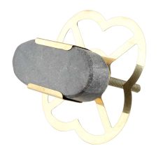 Grey Oval Golden Stone Dresser Knobs