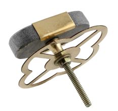 Grey Oval Golden Stone Dresser Knobs