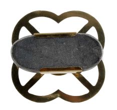 Grey Oval Golden Stone Dresser Knobs