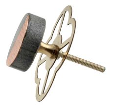 Grey Stone Copper Round Dresser Knobs