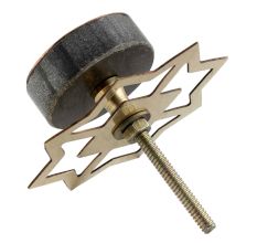 Grey Stone Copper Round Dresser Knobs