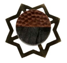 Grey Stone Copper Round Dresser Knobs