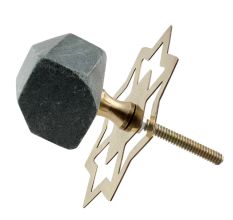 Grey Stone Hammer Cabinet Knobs
