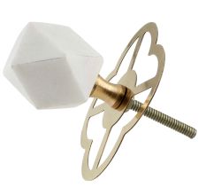 Hexagon Stone Cabinet Knobs