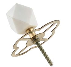 Hexagon Stone Cabinet Knobs