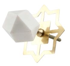 Hexagon Stone Cabinet Knobs