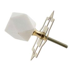 Hexagon Stone Cabinet Knobs