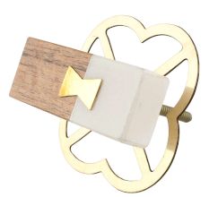 Rectangle Stone And Wooden Long Cabinet Knobs