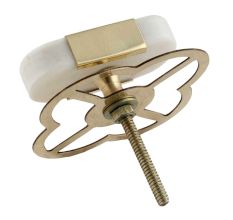 White Oval Golden Stone Dresser Knobs