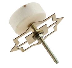 White Round Wooden Cross Stone Dresser Knobs