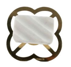 White Stone Drawer Knobs