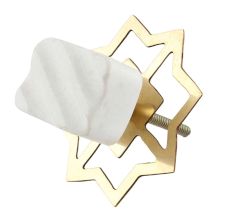 White Stone Drawer Knobs