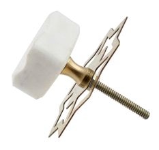 White Stone Drawer Knobs
