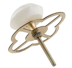 White Stone Flat Drawer Knob
