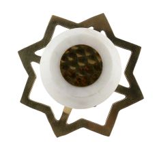 White Stone Flat Drawer Knob